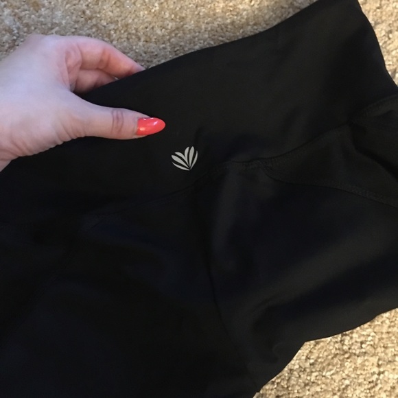 Forever 21 Black Yoga Pants w/ Sheer Leg Design - Picture 8 of 9